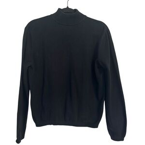 Pendleton 100% Cotton Black Mock Neck Small Sweater